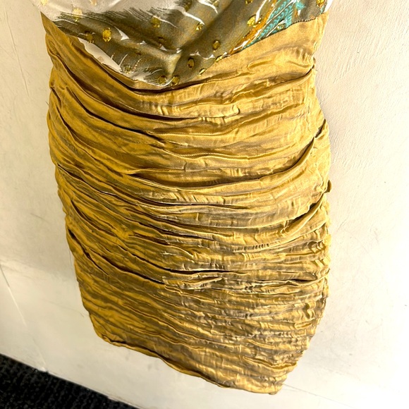 NICOLE MILLER Gold Cocktail Dress - Picture 3 of 5